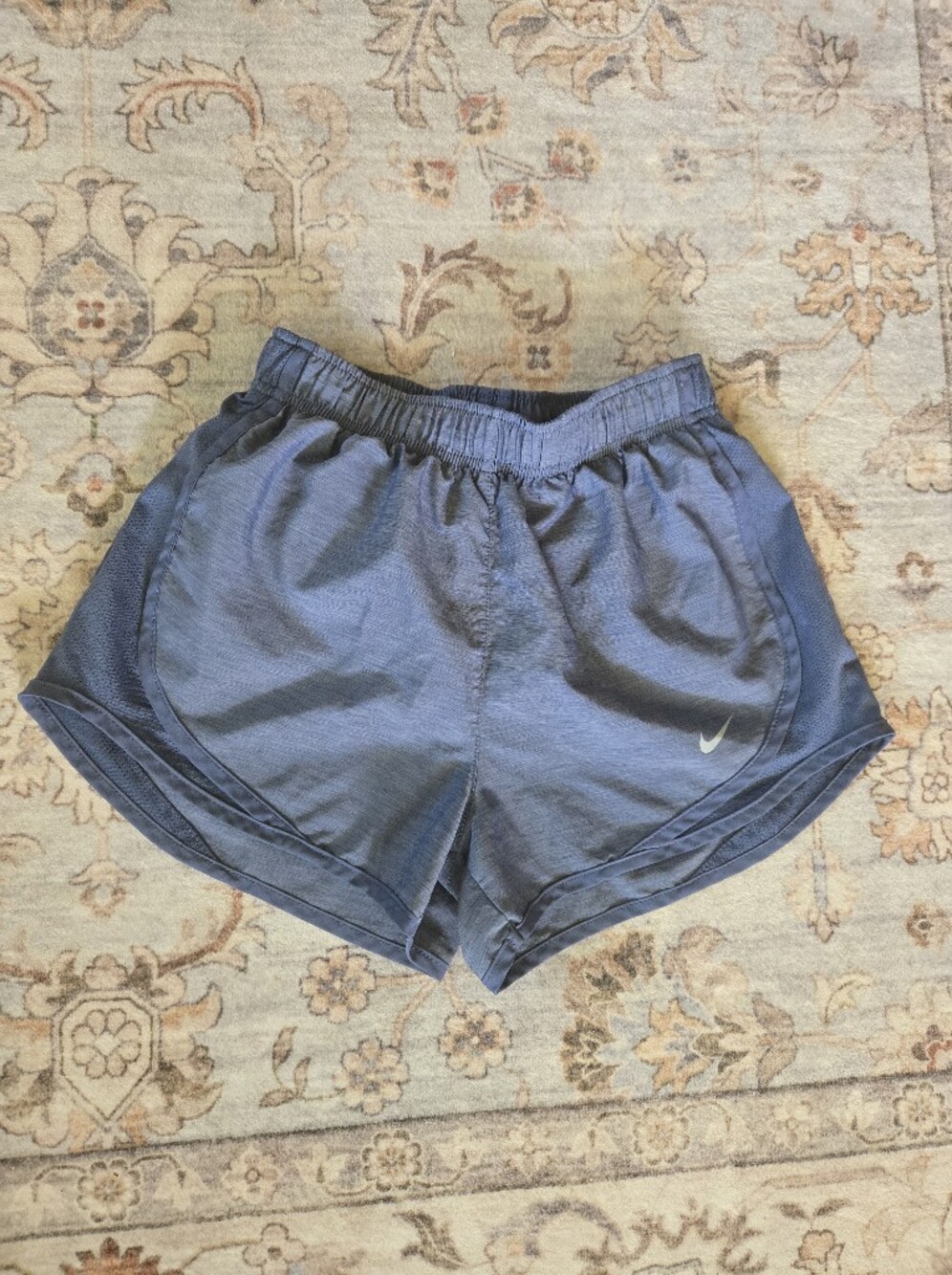 Nike Women's Dri Fit Athletic Shorts in Slate Blue XS, Gym, Fitness, Running